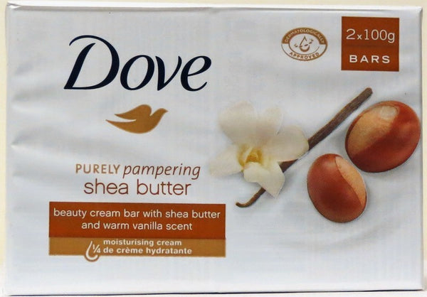 DOVE BAR 2PK SOAP SHEA BUTTER 100ML..