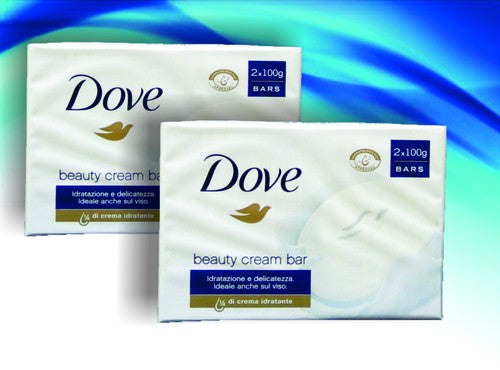 DOVE BAR 2PK SOAP BEAUTY CREAM WHITE 100GM