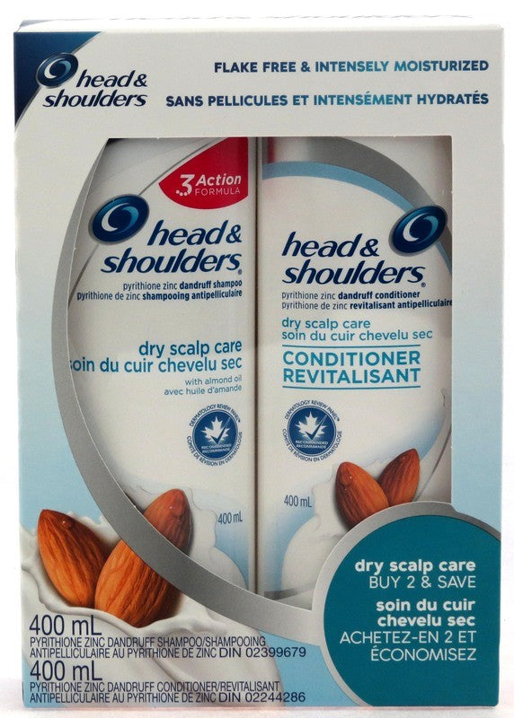 HEAD & SHOULDERS SHAMPOO+COND DRY SCALP 2PK 400ml X 4