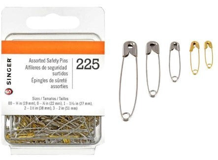 225 ASSORTED SAFETY PINS