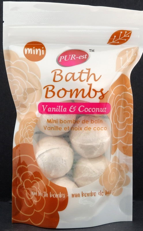 PUREST BATH MINI BOMBS VANILLA&COCO 6PK 15G