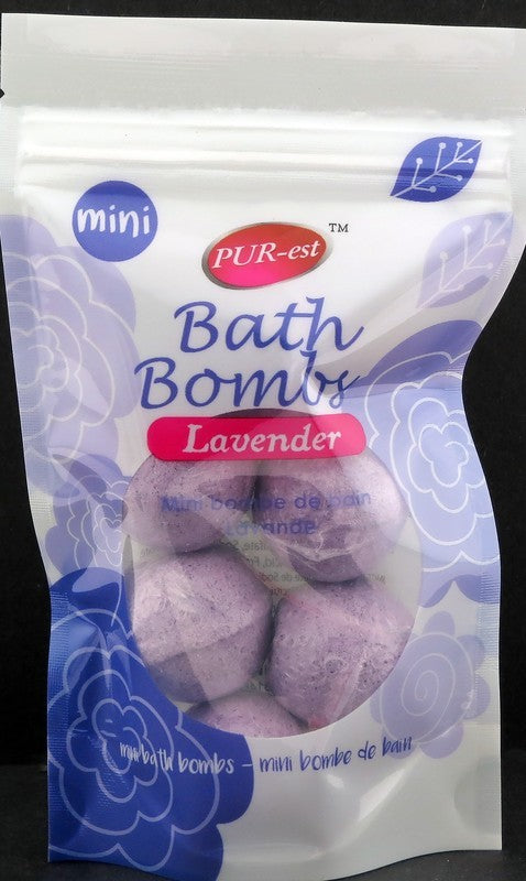 PUREST BATH MINI BOMBS LAVENDER 6PK 15G