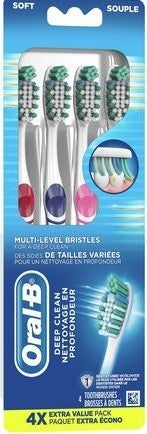 ORAL-B 4PK TOOTHBRUSH SENSITIVE EXTRA SOFT