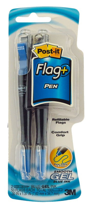 3M POST IT REFILLABLE FLAG SMOOTH GEL BLUE PEN