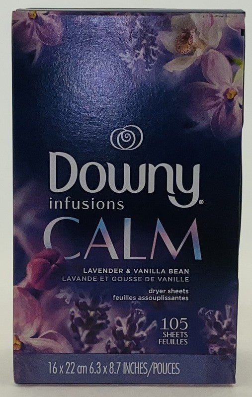 DOWNY LAUNDRY DRYER SHEETS CAIM LAVENDER 7 VANILLA BEAN 105ct