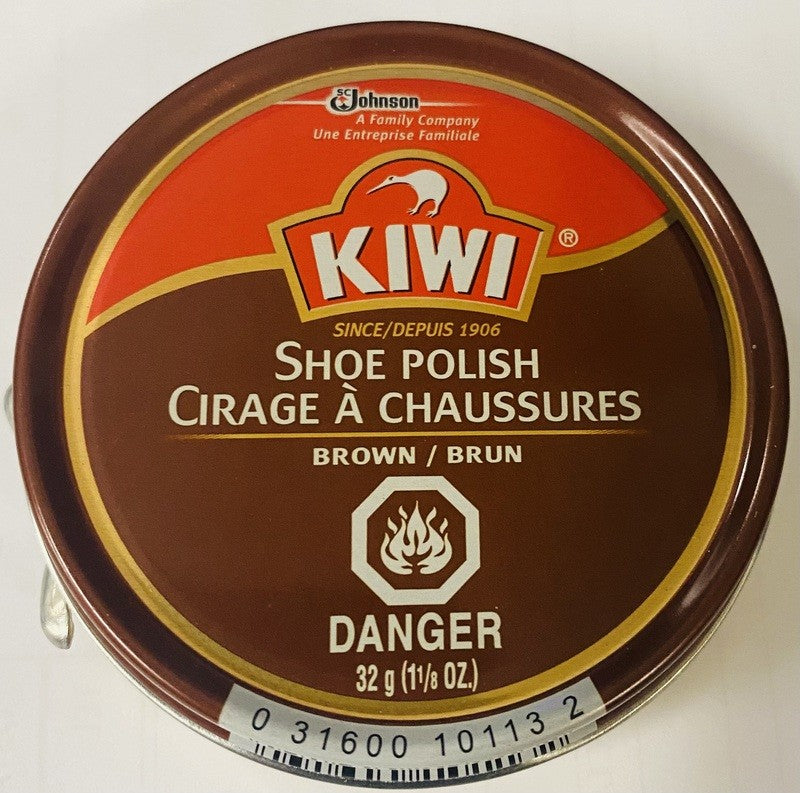 KIWI SHOE POLISH BROWN 32G