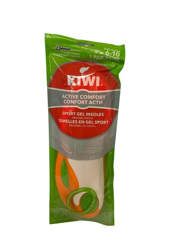 KIWI SHOE GEL INSOLES SIZE 6-10 SPORTS