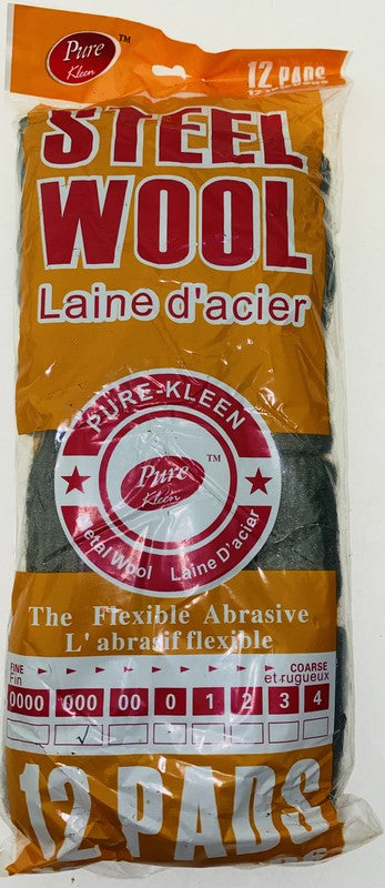 PURE KLEEN STEEL WOOL 12PADS COUNTER DISPLAY EXTRA FINE ..