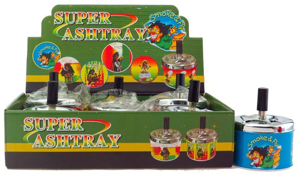 PUREST PUFF RASTA SPINING ASHRTRY DISPLAY