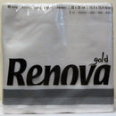 RENOVA DINNER NAPKINS GOLD WHITE 40 CT
