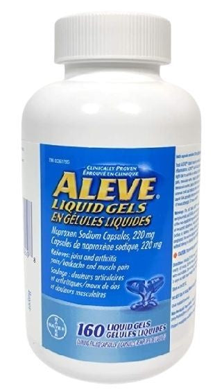 ALEVE LIQUID GELS NAPROXEN SODIUM CAPSULES 220MG