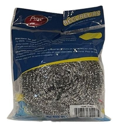 PURE KLEEN 1PK STAINLESS STEEL SCRUBBER IN POLY BAG ( 50G)# per Case: 	24