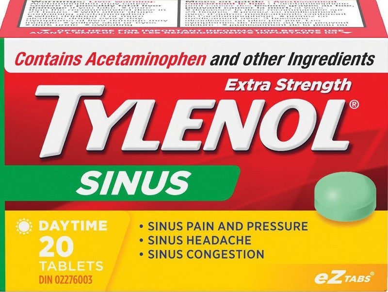 TYLENOL EXTRA STRENGTH SINUS EZTANBS NIGHTTIME TABLETS 20CT