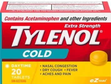 TYLENOL EXTRA STRENGTH COLD EZTABS DAYTIME TABLETS 20CT X 6