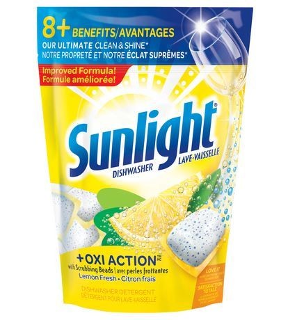 SUNLIGHT DISHWASHER TAB AUTO OXI ACTION LEMON FRESH 55ct