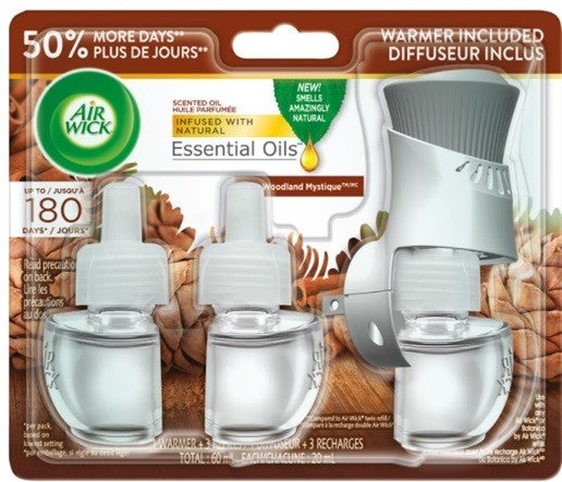 AIR WICK SCENETD OIL KIT 1+3 WOODLAND MYSTIQUE 20ml