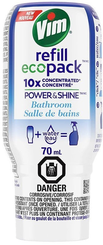 VIM BATHROOM CLEANER REFILL ECOPACK POWER & SHINE 70ML