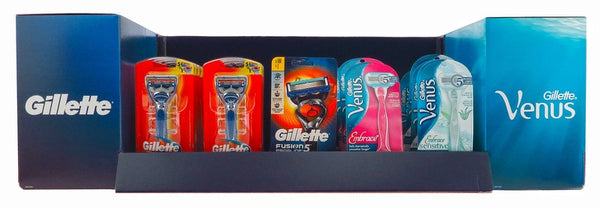 GILLETTE FUSION/ VENUS/ PROGLIDE PDQ MIX DISPLAY X 21(83525919)..(047400503878 4PCS) (047400313460 3PCS) (047400156555 8PCS) (047400659193 6PCS)