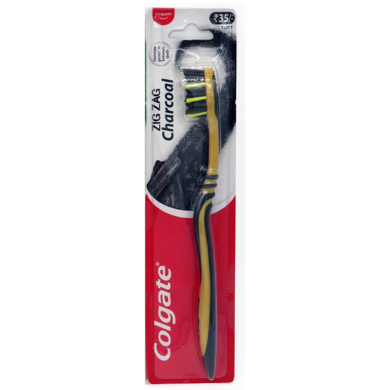 COLGATE TOOTHBRUSH ZIGZAG CHARCOAL TUMERIC NEEM 1PK