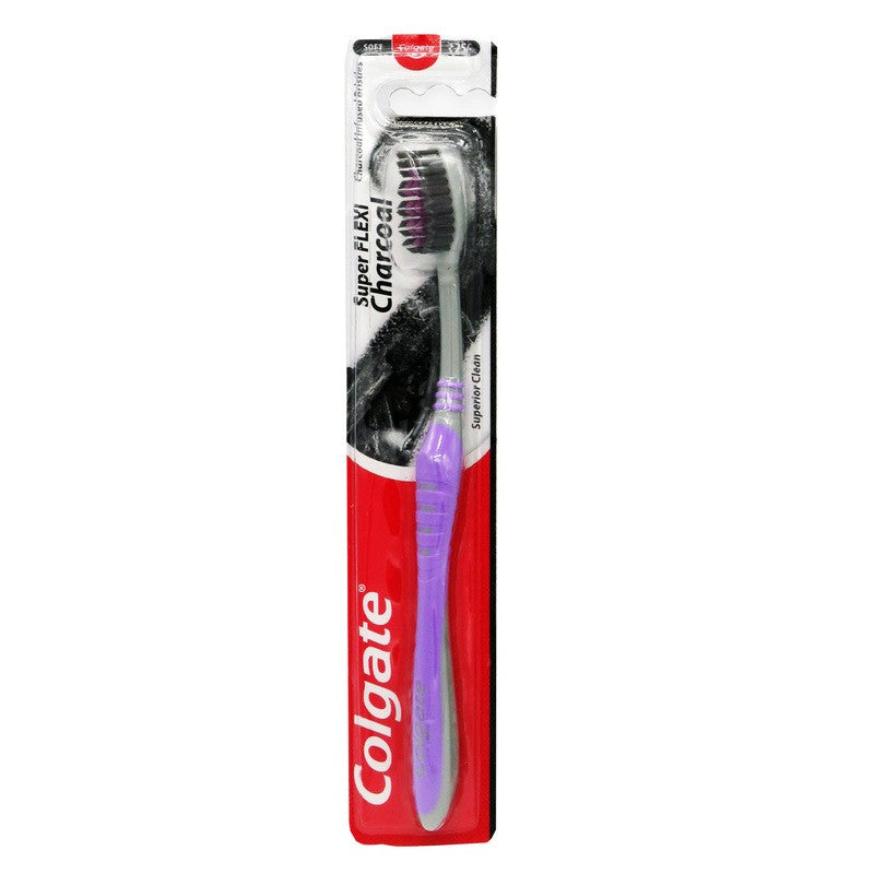 COLGATE TOOTHBRUSH SUPER FLEXI CHARCOAL 1PK