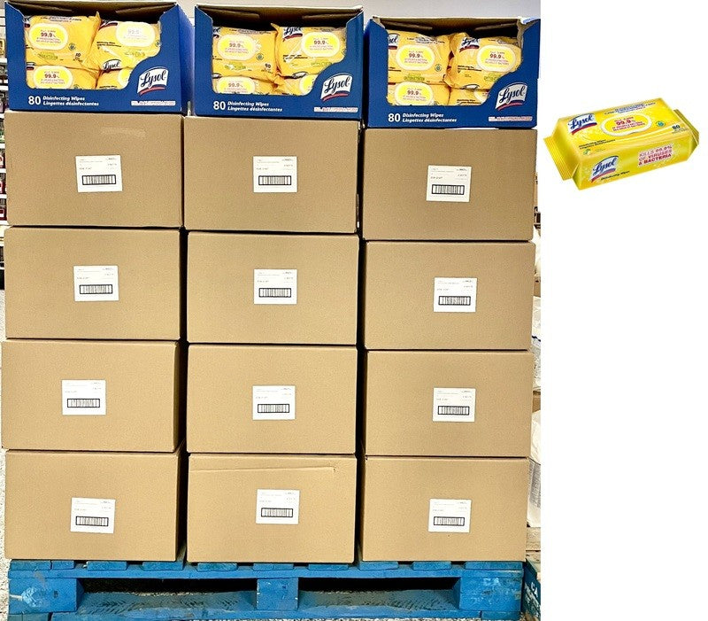 LYSOL DISINFECTANT WIPES FLATPACK CITRUS 80CT