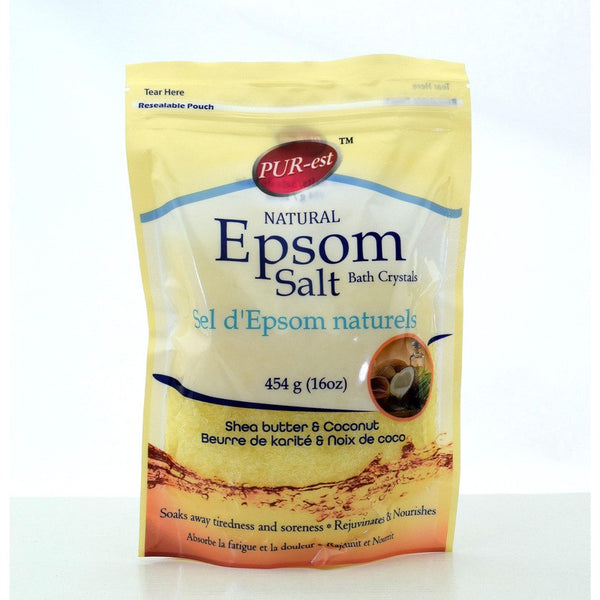 Purest Epsom Salt Bath Crystals Shea Butter & Coconut 454gm