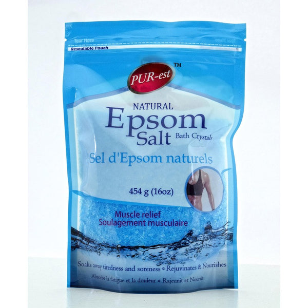 Purest Epsom Salt Bath Crystals Muscle Relief 454gm