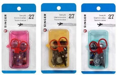 TRAVEL SEWING KIT IN CASE - 27 PCS (ASSORTED COLORS PER INNER)