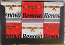 RENOVA DINNER NAPKINS GOLD WHITE & RED DISPLAY X 30