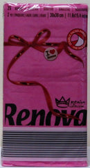 RENOVA DINNER NAPKINS 1/6 FOLDED FUCSIA 25 COUNT X 18