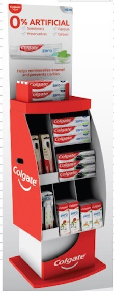 COLGATE ORAL CARE MIXED NATURALS & ZERO FLOORSTAND X 57