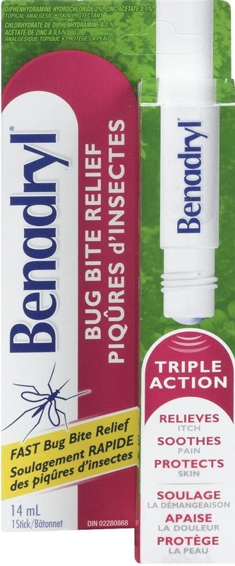 BENADRYL BUG BITE RELIEF STICK 14ML X 6