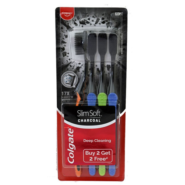 COLGATE TOOTHBRUSH CHARCOAL DEEP CLEANING 4PK