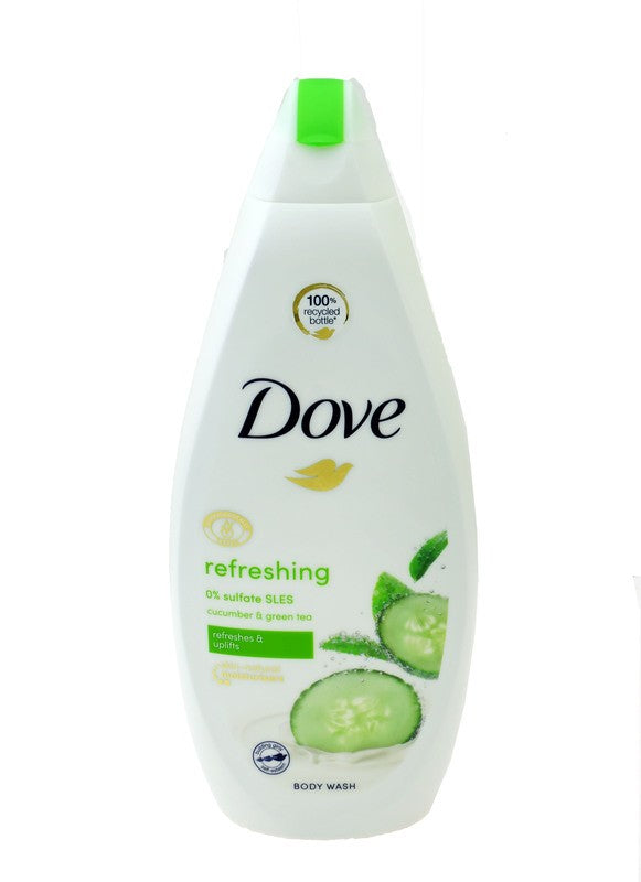 DOVE BODY WASH REFRESHING CUCUMBER & GREAN TEA 750ML