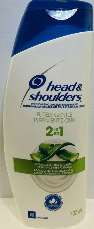 HEAD & SHOULDER SHAMPOO 2IN1 PURELY GENTLE 700ML