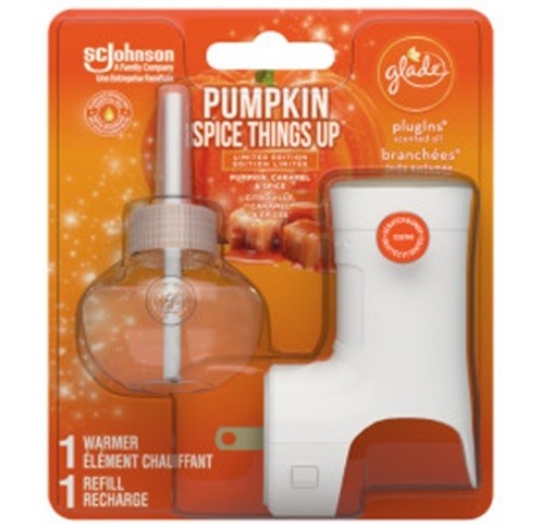 GLADE AIR FRESHENER PLUGIN WARMER PUMKIN SPICE THINGS UP 1 PACK