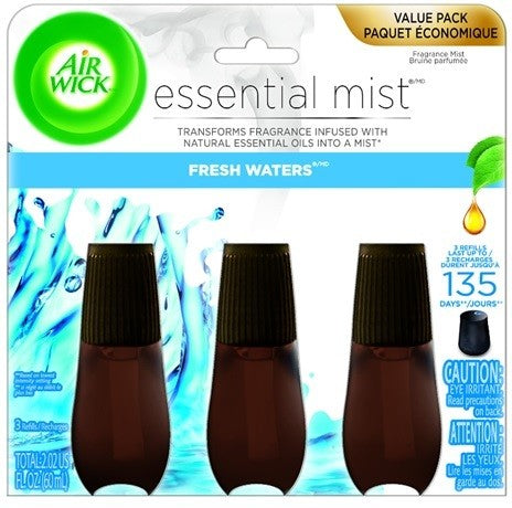 AIR WICK AIR FRESHENER ESSENTIAL MIST OIL WITH 3 REFILLS 0+3 20ML