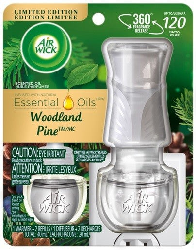 AIR WICK AIR FRESHENER DIFFUSER SCENTED OIL 1 WARMER 2 REFILLS AND 1 DIFFUSER 20ML