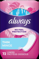 Always Thin Liners 72ct