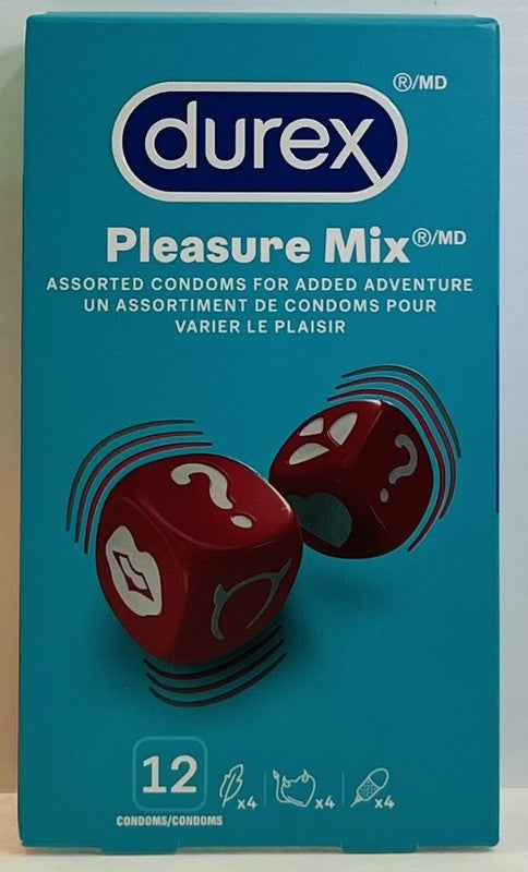 DUREX CONDOM pleasure mix 12 ct