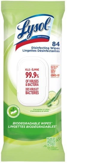 LYSOL WIPES FLAT PACK CUCUMBER AND ALOE 84CT