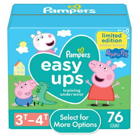 PAMPERS EASY UPS TODDLER GIRLS TRAINING PANTS 3T-4T 76CT