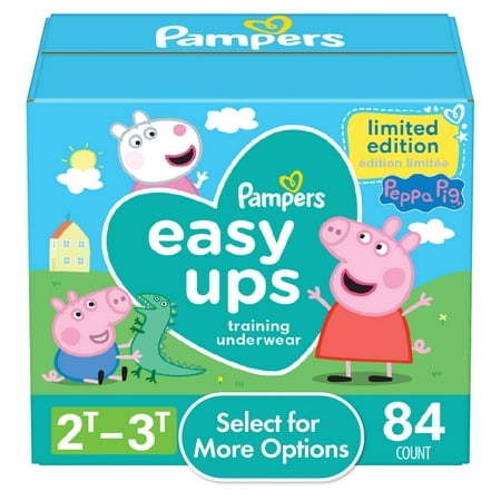 PAMPERS EASY UPS TODDLER GIRLS TRAINING PANTS 2T-3T 84CT