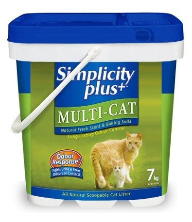 SIMPLICITY PLUS+ MULTI-CAT ALL NATURAL SCOOPABLE CAT LITTER 7KG