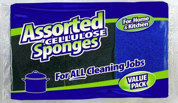 ASSORTED HOUSEHOLD SCRUBBERS SPONGES