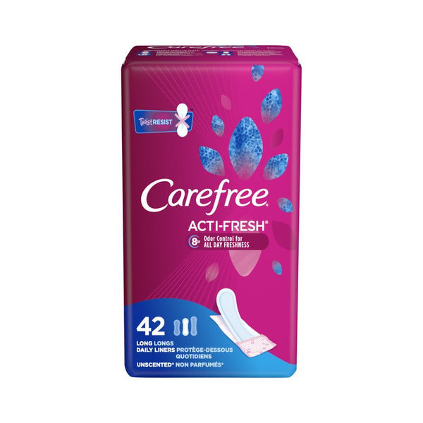 PLAYTEX CAREFREE ACTI-FRESH BODY SHAPE LONG TO GO 42PK