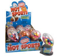 DUBBLE BUBBLE HOT SPORTS GUMBALL DISPENSER 12 CT