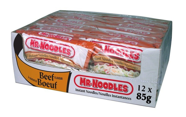 MR. NOODLES FLAT 12 PACK SPICY CHICKEN 85G