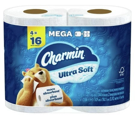 CHARMIN ULTRA SOFT TOILET PAPER 16=48