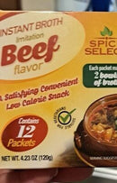 SPICE SELECT INSTANT BEEF BROTH PACKETS 12